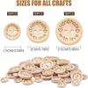 150 Pcs Wooden Buttons Set Handmade 2 Holes Natural Wooden Buttons for Clothes Decorative Sewing Accessories Craft Decorations
