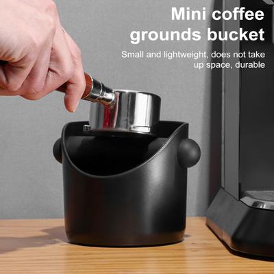 Coffee Knock Box Non-slip Rubber Base Shock-absorbent Barista Espresso Grounds Container Dump Bin Bucket Kitchen Cafe