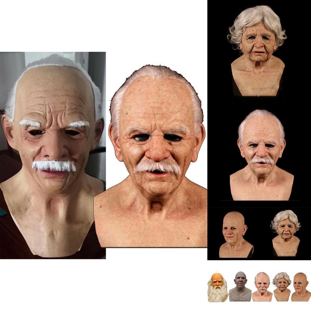 Realistische Latex Alte Mann Gesichtsmaske für Kostümparty Cosplay Kostüm Halloween Hochwertiges Material