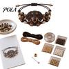 Personalisierte Schmuckzubehörteile DIY Armband-Herstellungsset, Set mit bunten Perlen und Tier-Anhängern, Handgemachtes Bastelset für Erwachsene
