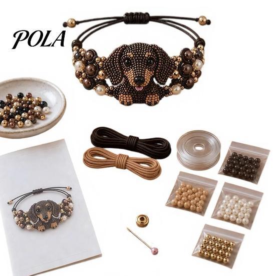 Personalisierte Schmuckzubehörteile DIY Armband-Herstellungsset, Set mit bunten Perlen und Tier-Anhängern, Handgemachtes Bastelset für Erwachsene