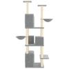 Cat Tree with Sisal Scratching Posts Light Grey 180 Cm
