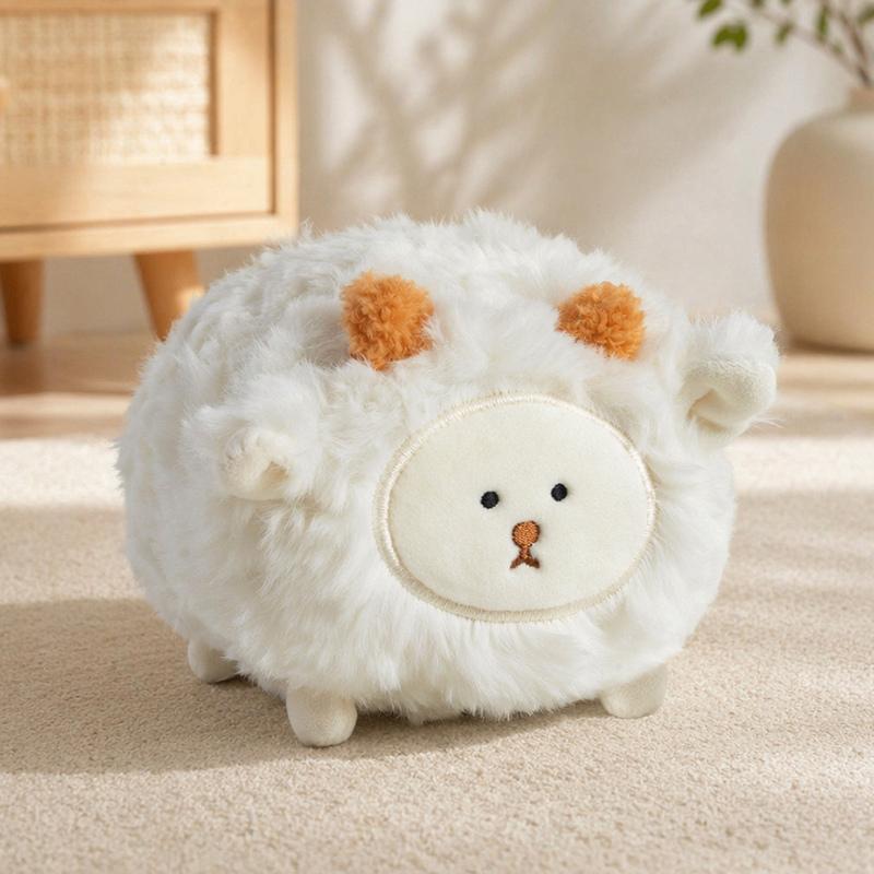 Poupée Agneau en Peluche 15 cm Jouet en Peluche Rempli Blanc Crème Rose Marron Animal de la Prairie Peluche Cadeau d'Anniversaire 15cm