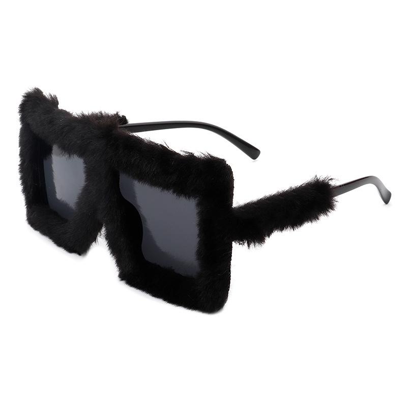 

Pipi Kid Disco Furry Plush Sunglasses: Square Glasses, Christmas Mirror Decoration