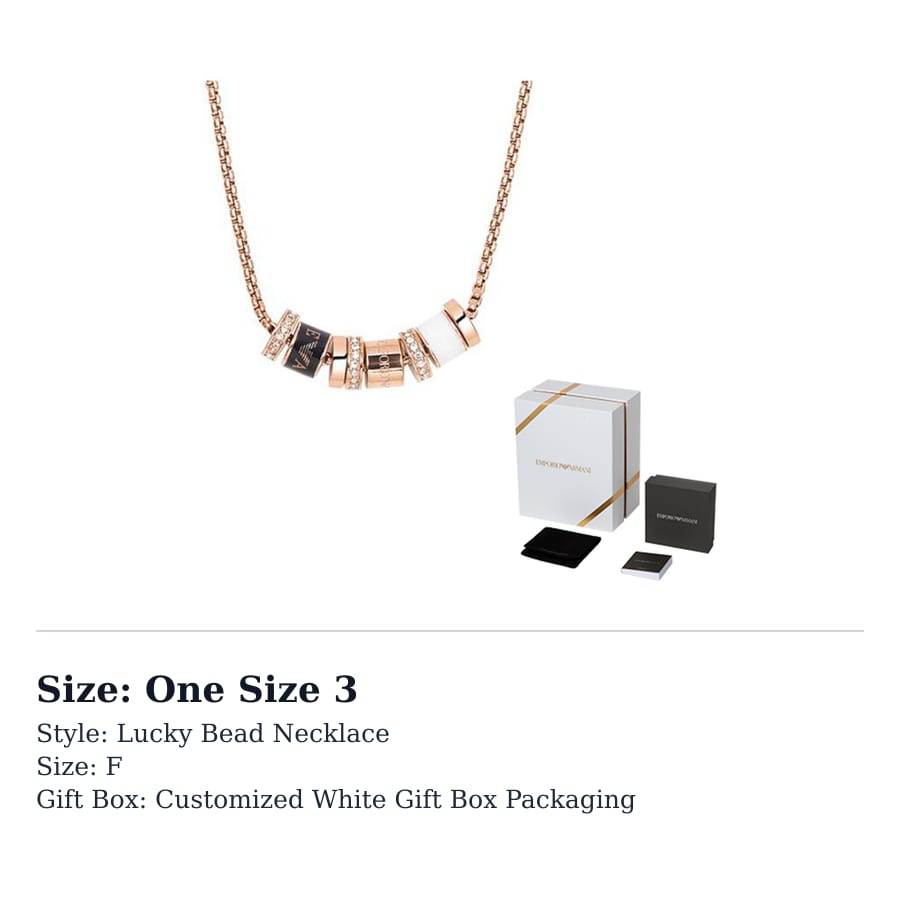 EMPORIO ARMANI Stainless Steel Crystal Necklaces Women's EGS2424221