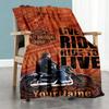 Harley-davidson Motorcycles Personalized Name Blanket Multi-purpose Customizable Blanket Comfortable Perfect for Nap Bed Living Room Sofa