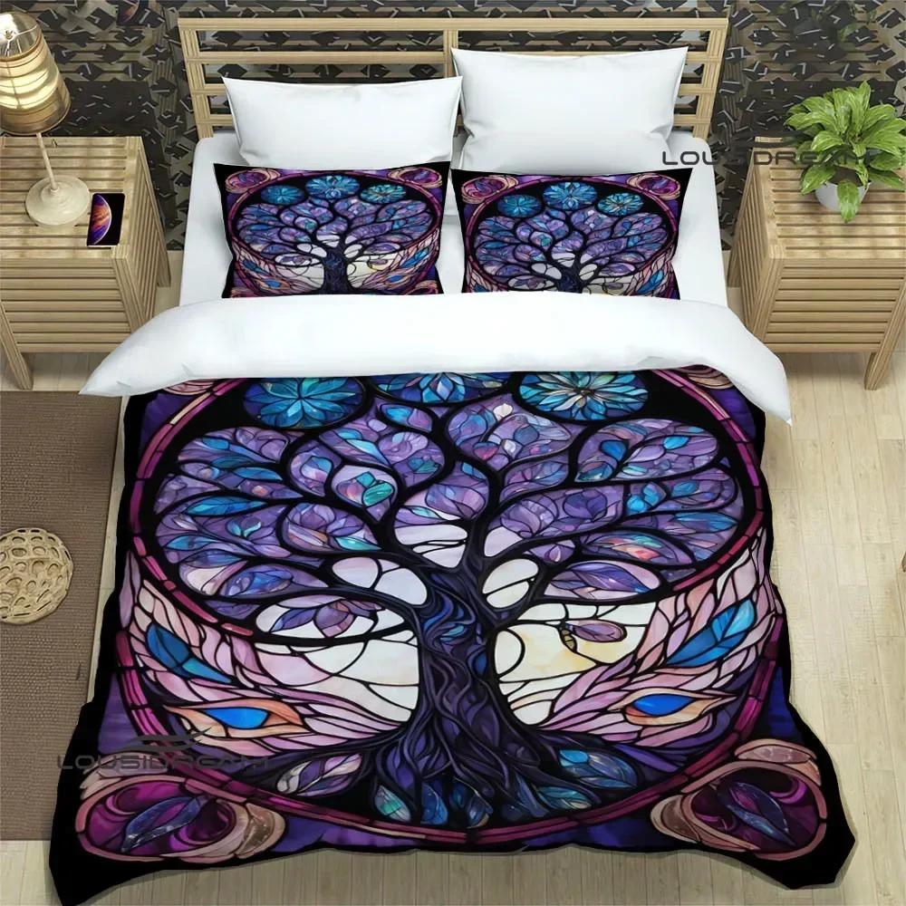 Tree of Life printed Bedding Sets exquisite bed supplies set duvet cover bed comforter set bedding set luxury birthday gift