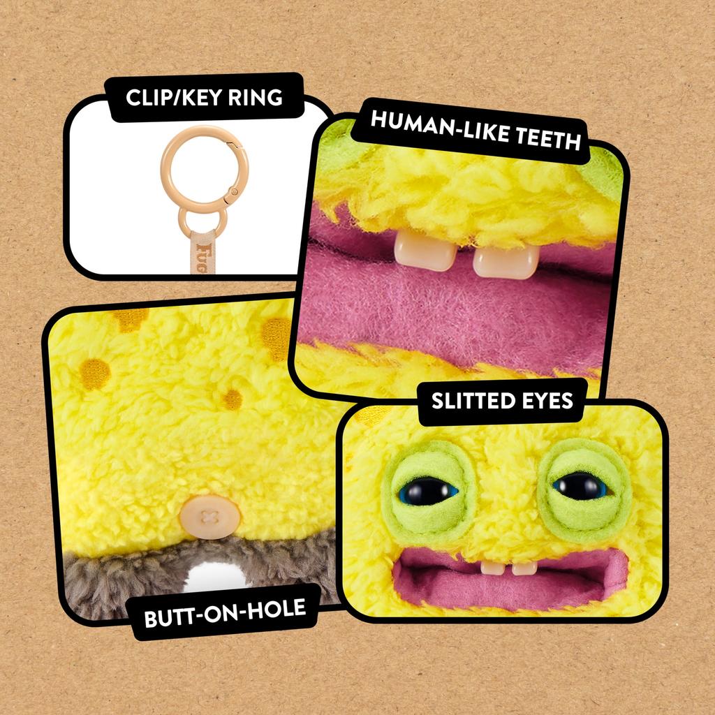 Fuggler Keychain Series 5 Funny Fugg Ugly Monster Plush Toys Cartoon Backpack Pendant Dolls Stuffed Peluche Gifts 10-11CM