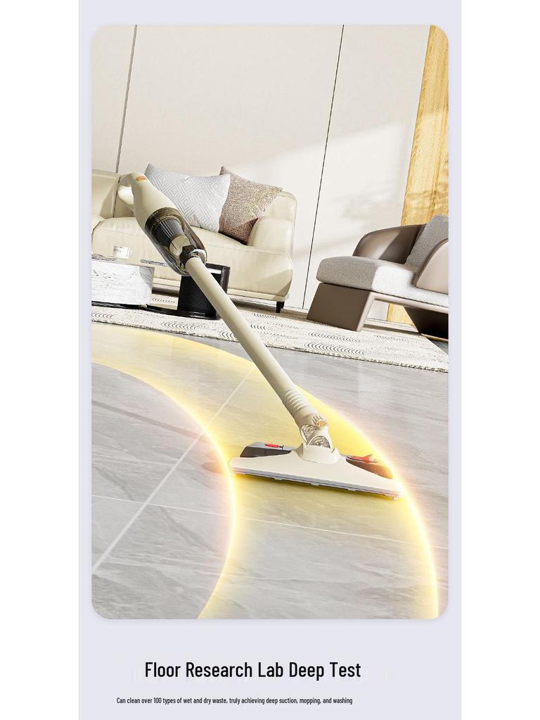 Kabelloser All-in-One Staubsauger & Wischmopp mit starker Saugkraft für Zuhause - Klein, Handlich, Tierfreundlicher Milbenentferner