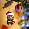 Cat Pendant Christmas Cat Hanging Tree Ornament Funny Christmas Pendant Gift For Xmas Tree Decoration Car Interior Decoration