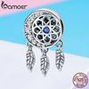 Bamoer 100% 925 Sterling Silver Moon Shape Dream Catcher Trendy Charm Beads Fit Charm Bracelets