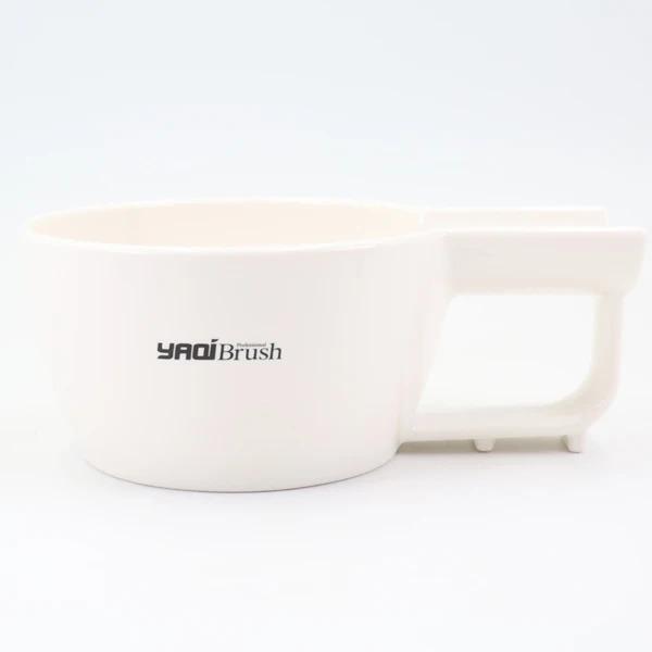 Yaqi High Quality Black Color Plastic Shaving Bowl For Men Shaving Brush Solid Color Portable Shaving Brush Bowl For Male