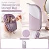 Make-up-Pinsel-Aufbewahrungstasche mit Reißverschluss Transparente Fronttasche Kompaktes Design Reise-Make-up-Organizer-Etui für Kosmetikpinsel und -werkzeuge