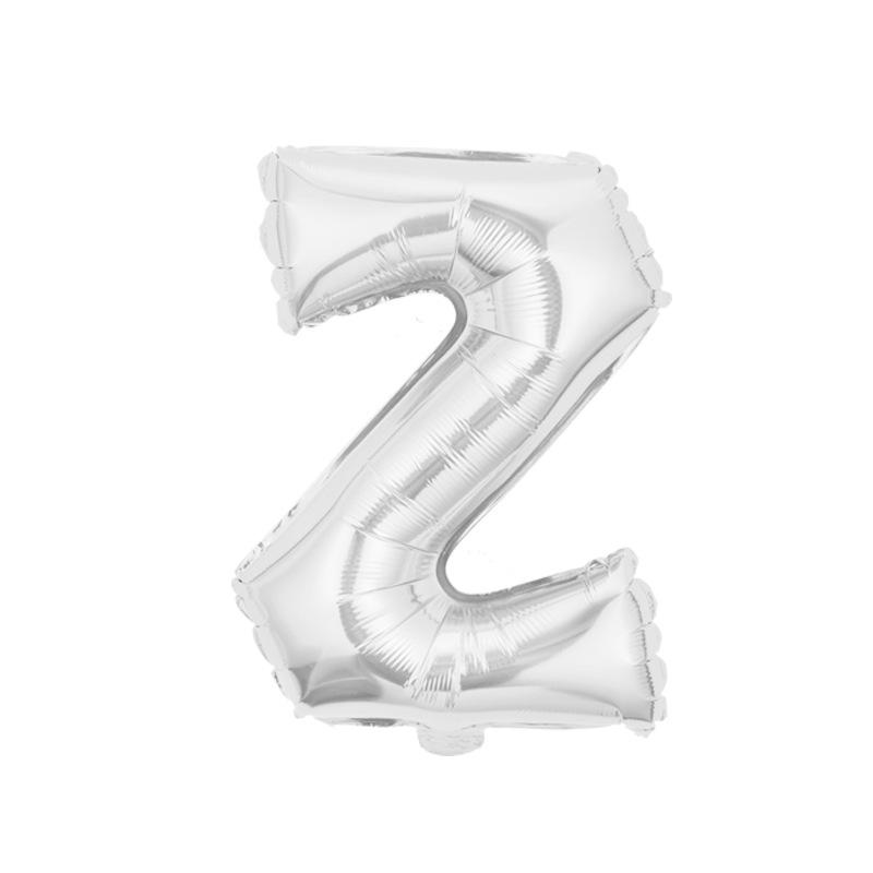 

Худой 32-дюймовый розово-золотой буквенный шар, украшение для вечеринки по случаю дня рождения, алюминиевый пленочный шар, серебристый, золотой, гелиевый, парящий в воздухе 32 inch silver Z