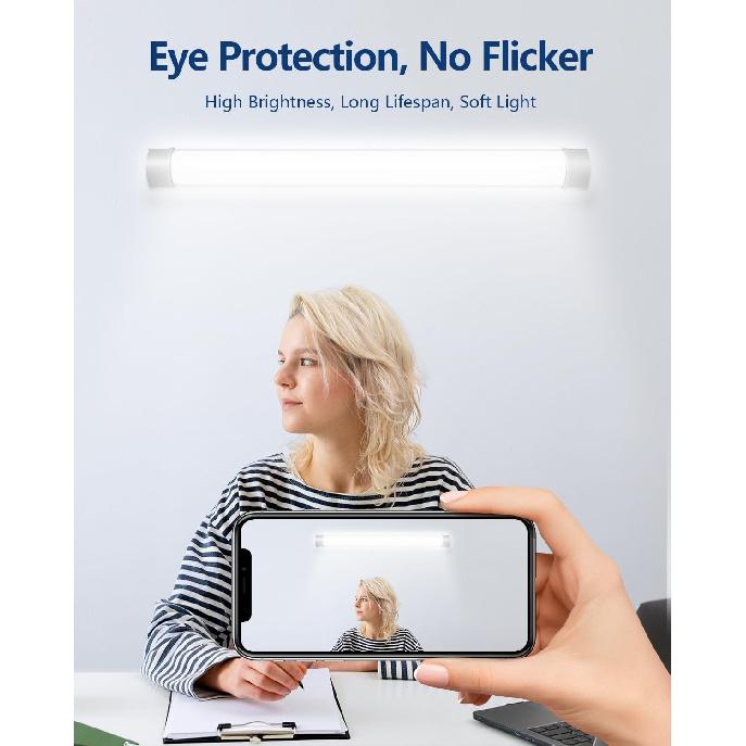 LED Ceiling Light Fixture, 2FT/3FT/4FT Waterproof Tube Light for Bathroom, Kitchen, Corridor, Garage, Warehouse, Basement, Vanity and Office