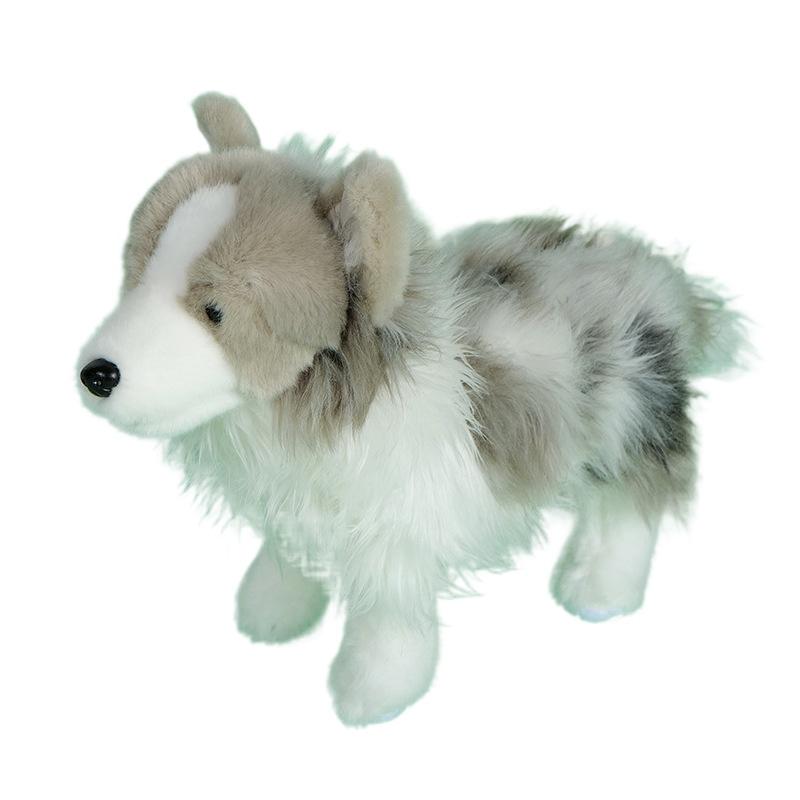 New Creative Doll Doll Grey White Cute Shepherd Dog Plush Toy Doll