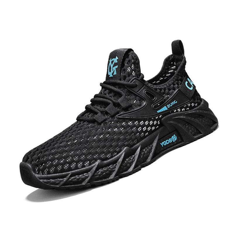 Hollow Men's Shoes Summer Casual Big Mesh Shoes Men's Outdoor Breathable Sports Mesh Trendy Shoes Men