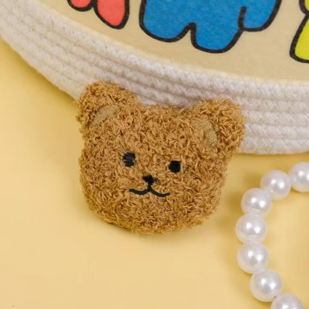 Cartoon Plush Bear Brooch Diy Accessory Fabric Embellishment For Kids And Teens