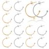 6pcs/lot 15-25mm C-shape Stainless Steel Ear Hooks with Hoop Round Earring Ear Wire For Jewelry Making DIY Earrings Accessories