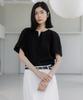 Oeoseoul Balloon Half Blouse [Black]
