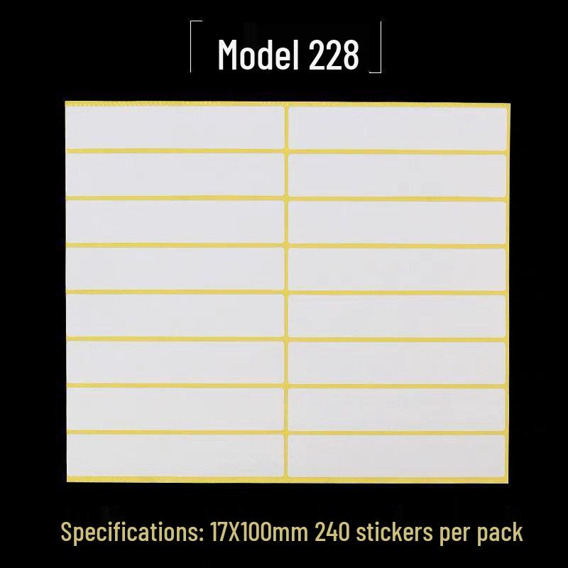A5 Adhesive Matte White Label Stickers - Printable, Writable, Removable Name Tags