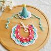 2pcs Handmade Dog Neck Set Photo Decoration Dog Neck Accessories Soft Pet Birthday Hat
