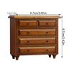 Antiker Miniatur-Kastanien-Schrank mit 5 Schubladen Genaues 1/12 Puppenhausmöbel Für realistische Schlafzimmerdekorationen und zur Organisation