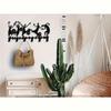 Metal Wall Hooks Dance Theme 6 Hooks Coat Bag Rack Artistic Decorative Storage Shelf for Hallway Bedroom Living Room
