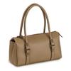 Sakura Cowhide Leather Tote Mini Boston Bag Japanese-Made Handbag, Bag, (Grey Beige)