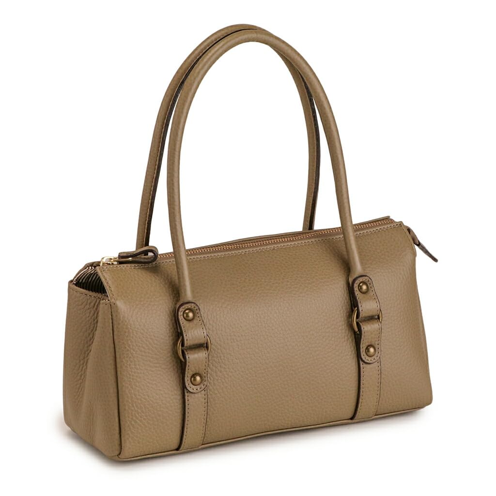 

Made in Japan Cowhide Leather Tote Mini Boston [Sakura] Handbag, Bag, Bag... (Greige)