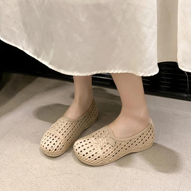 2025 New Summer New Fashion Round Toe Nurse Shoes Soft Sole Non-slip Sandals Flat Shoes Breathable Casual Sports Women's Shoes