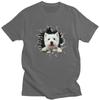 Przełomowy West Highland White Terrier Koszulka Męska 100% Bawełna T-shirt Rekreacyjny Westie Miłośnik Psów Koszulki Streetwear Koszulki
