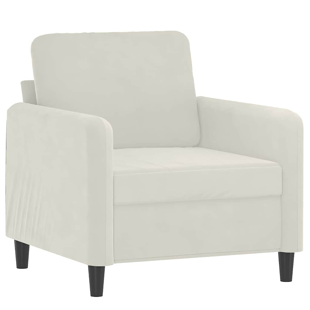 Cream Velvet Armchair 60 cm