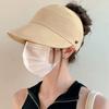 Women Sun Hat Hollow Dome Extended Brim Sun Protection Hat with Large Brim Outdoor Activities Breathable Hat