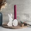 Cute Easter Bunny Silicone Mold Handmade Bunny Tealight Molds  Home Table Decoration