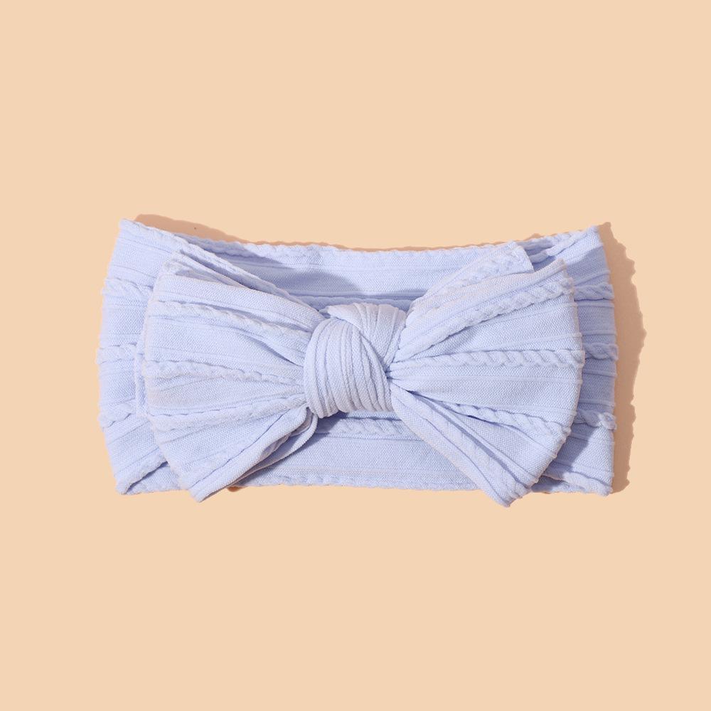 European & American Children's Double-Layer Bow Headband - Soft Nylon Infant Fontanel Protection 