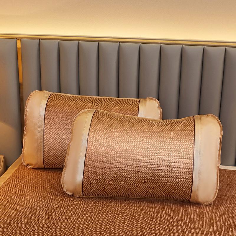 Letnia Mata Mata Rattanowa Trzyczęściowa Łóżko na Przerwę Obiadową Składana Mata do Pokoju Studenta Pogrubiona Mata Mata z Jedwabiu Lodowego Miękka Mata