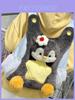 Mochila de Pelúcia de Pinguim Fofa de Desenho Animado Para Crianças Uso Escolar e de Viagem
