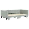 VidaXL Daybed with Trundle Bed Light Grey 100x200 Cm Velvet 3196698