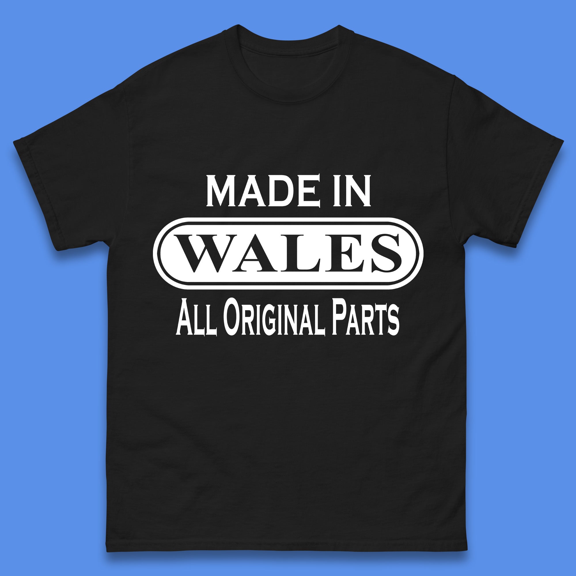 Сделано в Уэльсе Все оригинальные детали Винтаж Ретро День рождения Сельская местность В Соединенном Королевстве UK Страна-составляющая Подарок Мужская футболка Топ 2XL