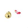 Fruit Sculpture Ceramic Figurine Bird Statue Craft Delicate Flamingo Garden Stake Decoration for