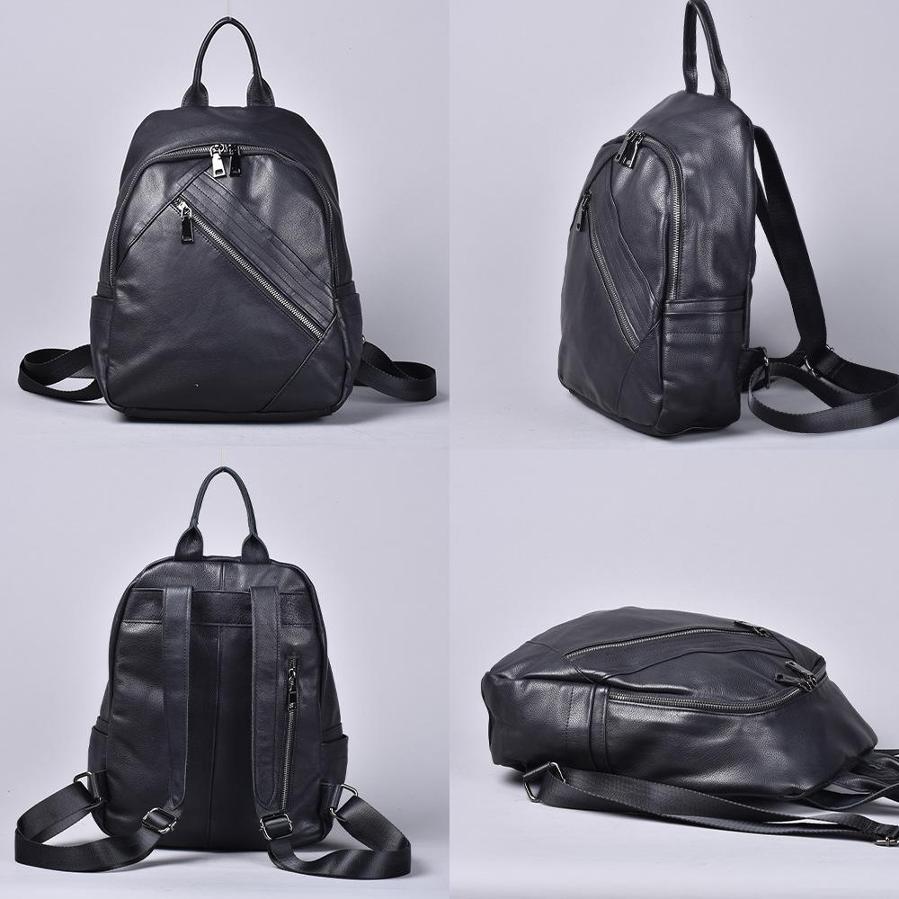 Genuine Leather Women's Backpack Retro First Layer Cowhide Backpack Leisure Travel Personalized Bag Outdoor Backpack