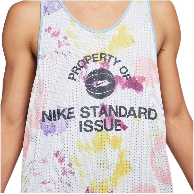 Nike Alphabet Colorblock Print Basketball Vest Men Tops Skateboard-Blue DH7434-709