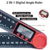 2-in-1 Digital Angle Meter Inclinometer Digital Angle Ruler Electronic Goniometer Protractor Angle Finder Measuer Measuring Tool