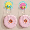 3-Pack Dopamine Colored Plug Hooks - Tool-Free Adhesive (No Drilling Required), Versatile Wire Storage, Strong Adhesion
