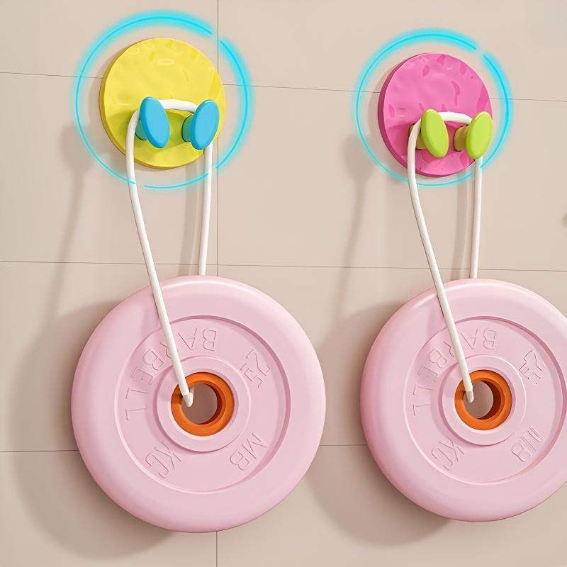 3-Pack Dopamine Colored Plug Hooks - Tool-Free Adhesive (No Drilling Required), Versatile Wire Storage, Strong Adhesion