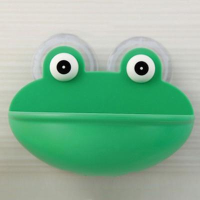 Lovely Frog Parede Sucção Esponja Sabão Escorredor Prato Suporte Organizador Banheiro
