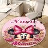 Personalized M-Minnie Round Chair Office Rug - Perfect for Mat, Office Chair & More - Ideal Gift for Birthdays and Holidays
