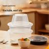 Ji Wang Gu 1750ml Round Disposable Food Containers with High Lids
