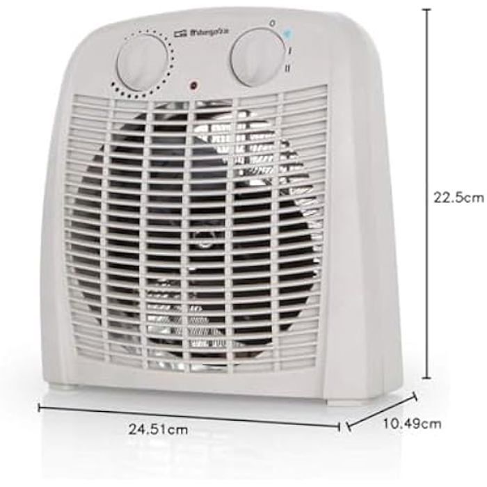 Chauffage Bain - ORBEGOZO - FH 7000 - 2000 W - 2 Niveaux De Chaleur - Ventilateur D'air Froid